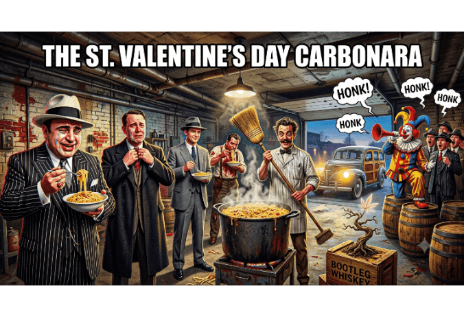 DR. Z – EPISODE 122: “THE ST. VALENTINE’S DAY CARBONARA – HONK AND PASTA IN THE CHICAGO MASSACRE” 💘🍝🔫