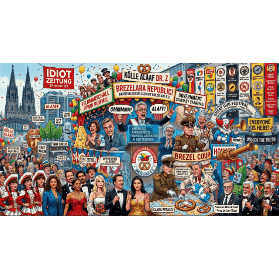 DR. Z REVUE: “KÖLLE ALAF, DR. Z – WILLY MILLOWITSCH AND THE FUNKENMARIECHENGARDE SAVE THE GOVERNMENT” 🎉🍝🥨💃