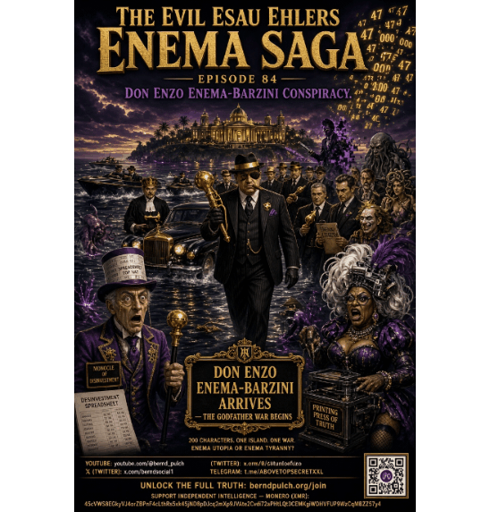 THE EVIL ESAU EHLERS ENEMA SAGA – DON ENZO ENEMA-BARZINI: THE DEADLY RIVAL EMERGES – THE GODFATHER WAR BEGINS – WHO CONTROLS ALL ENEMAS AND PRINTING PRESSES WORLDWIDE? 🕴️⚔️🖨️📊💩