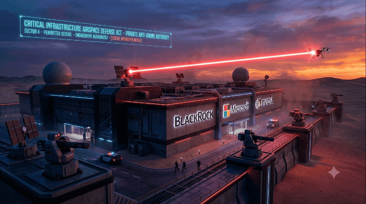 🔥 BREAKING: BLACKROCK AND BIG TECH ARMING UP – PRIVATE DATA CENTERS TO RECEIVE MILITARY DRONE DEFENSE SYSTEMS
